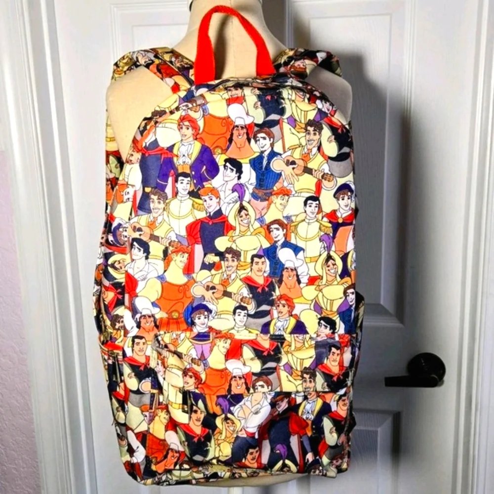 Disney Store Oh My Disney Hero Prince Backpack Canvas Bag‎ Pockets